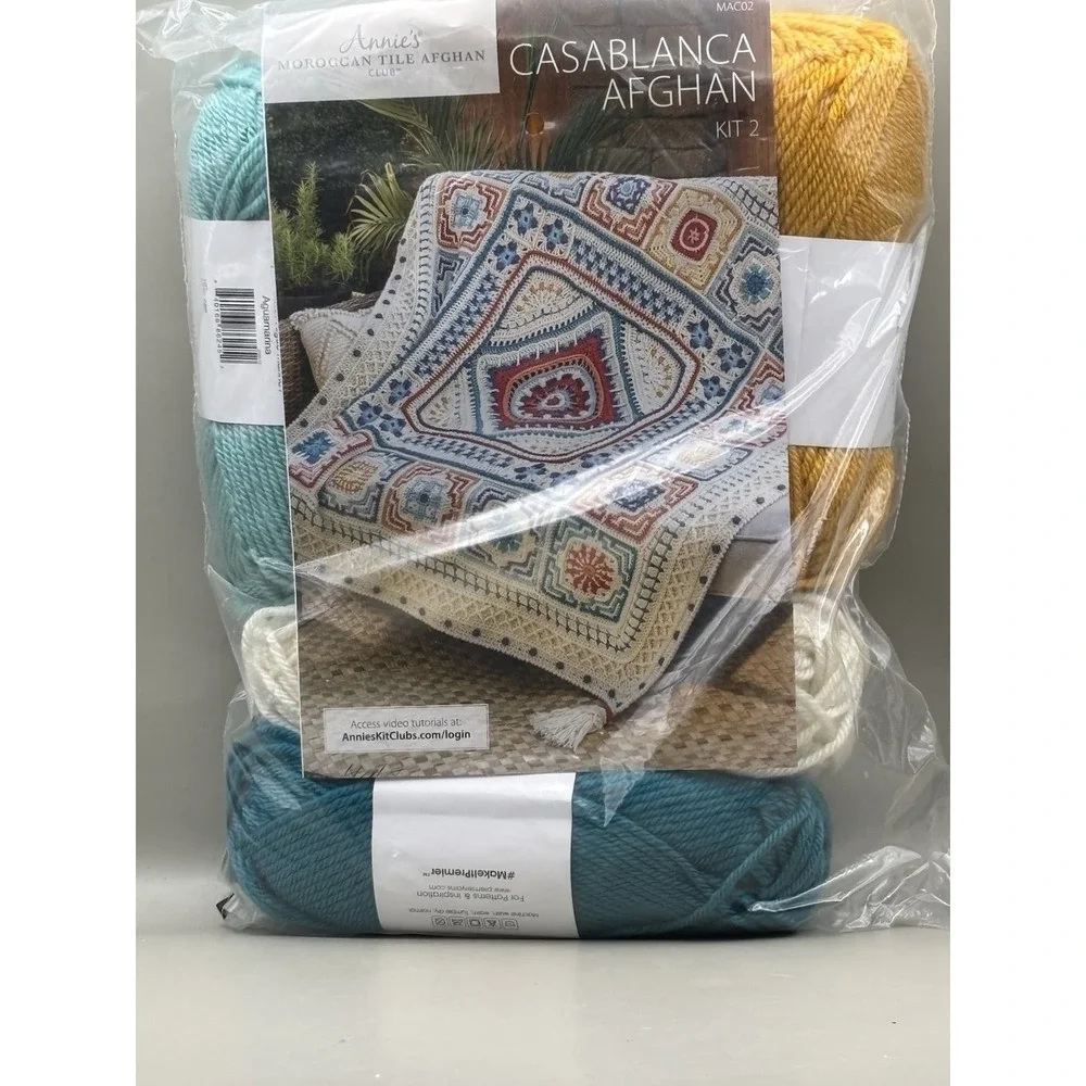 Annie's Club Moroccan Tile Casablanca Crochet Afghan Kit 2 MAC 2